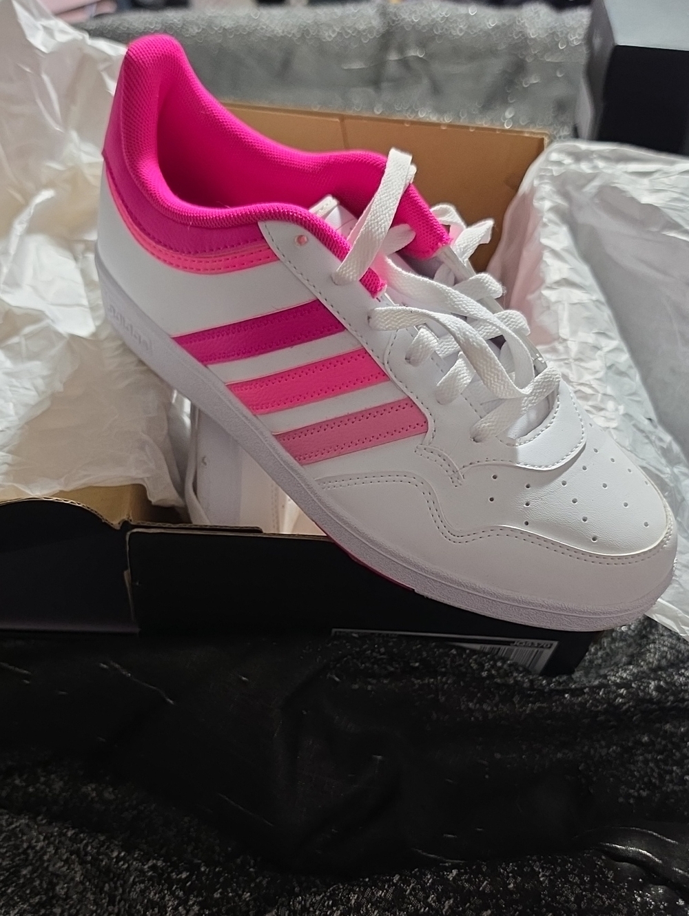 adidas Women's White and Pink Athletic Shoes